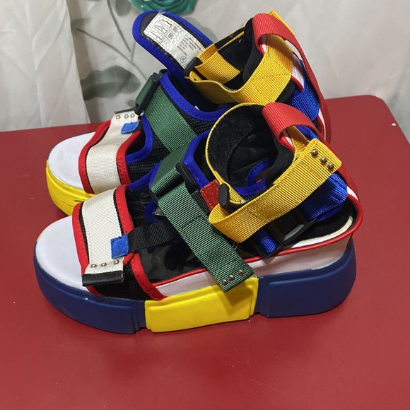 ANTHONY WANG COLLECTION WEDGE PLATFORM STRAPPY SANDAL SZ 6 - Picture 2 of 7